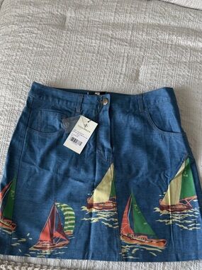 Blue Sailboat Print Men’s Jeans